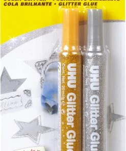 UHU Creativ' Glitter Glue 20mL - Card Of 2