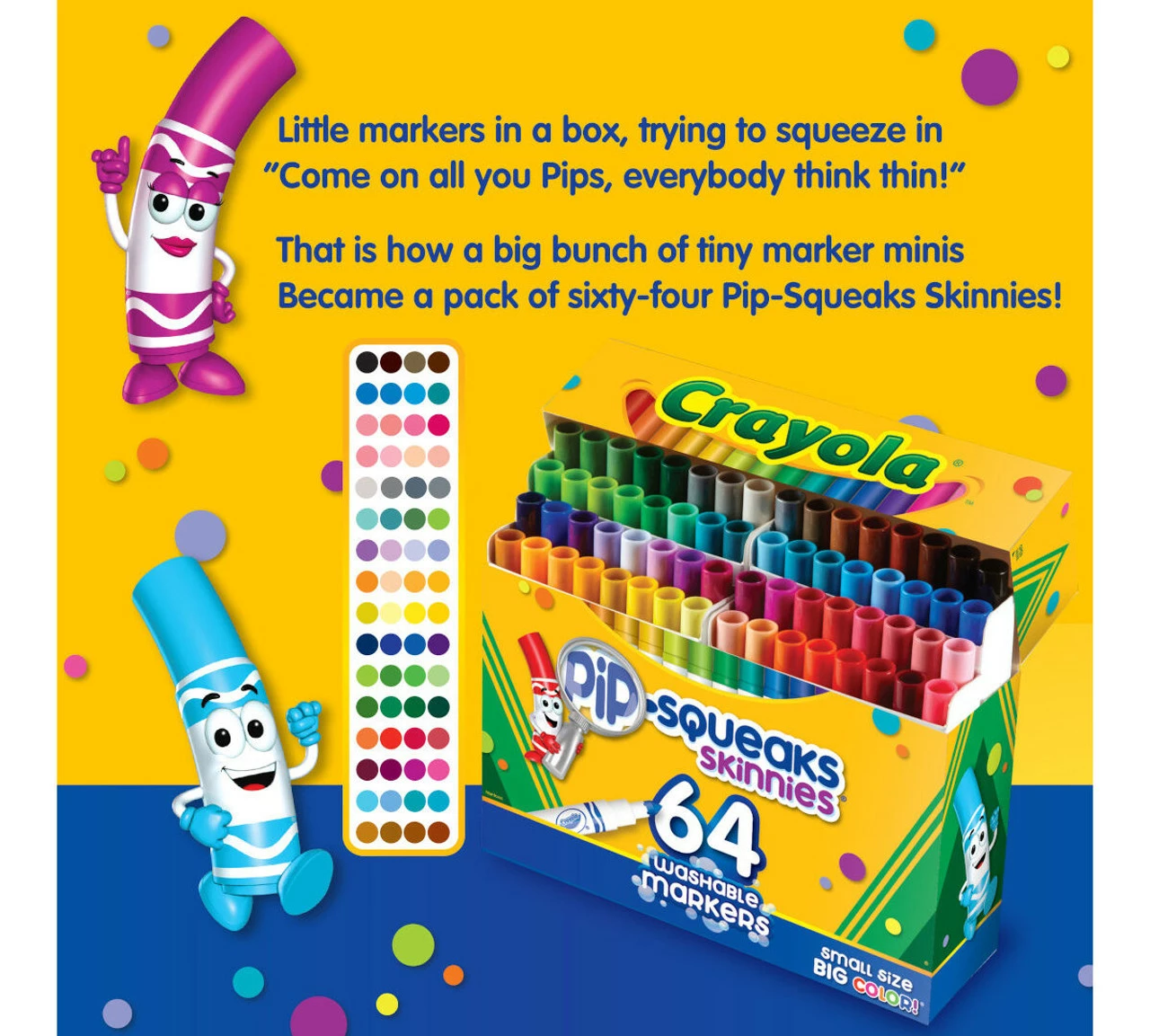 Crayola 64 Pip-Squeaks Skinnies Washable Markers 7 Crayola 64 Pip-Squeaks Skinnies Washable Markers - Image 5
