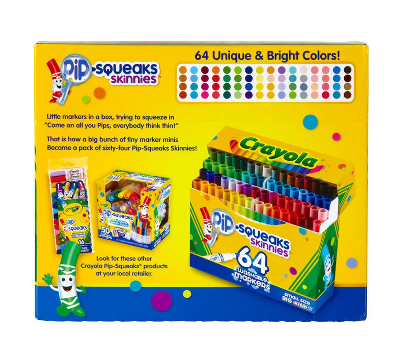 Crayola 64 Pip-Squeaks Skinnies Washable Markers 8 Crayola 64 Pip-Squeaks Skinnies Washable Markers - Image 6