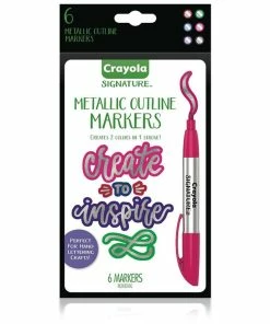 Crayola Signature 6 Count Metallic Outline Paint Markers