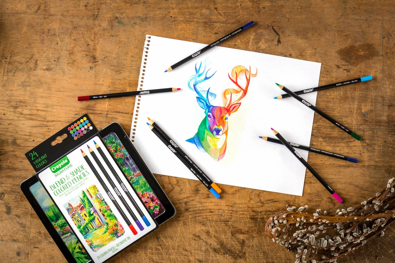 Crayola Signature Blend & Shade Colored Pencils With Tin, 24 Count - Image 3