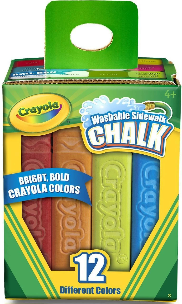 Crayola 12 Washable Sidewalk Chalk Set 3 Crayola 12 Washable Sidewalk Chalk Set