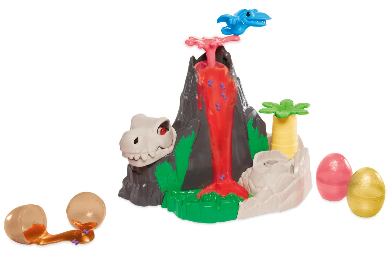 Play-Doh Slime Dino Crew Lava Bones Island Playset With HydroGlitz Compound
