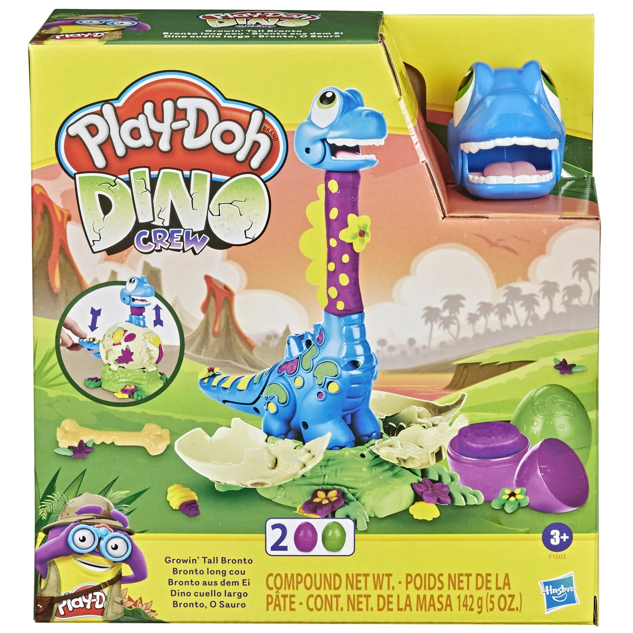 Play-Doh Dino Crew Growin' Tall Bronto - Image 2